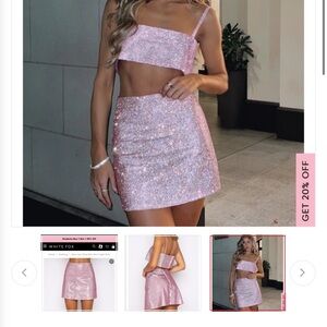 ULTA RARE WHITE FOX PINK SET